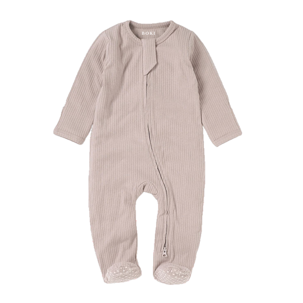 BOKI Organic Cotton 2-way Zipsuit | Oatmeal