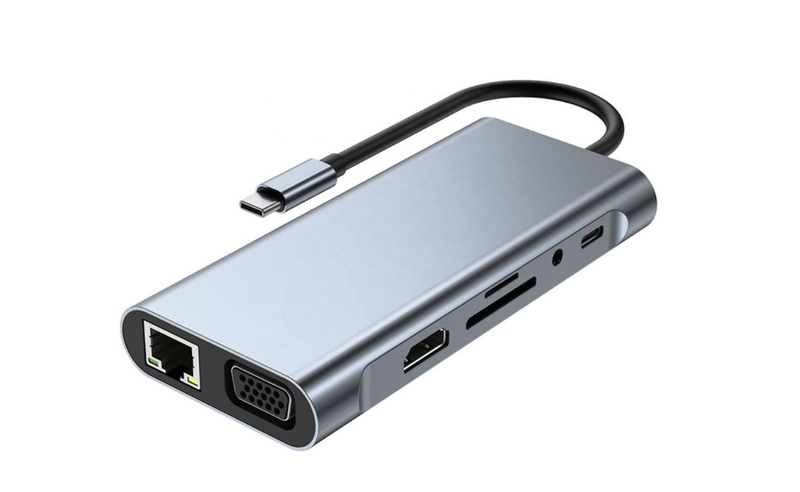 11-in-1 USB-C Docking Station with HDMI, VGA, USB, LAN, SD &amp; PD 87W