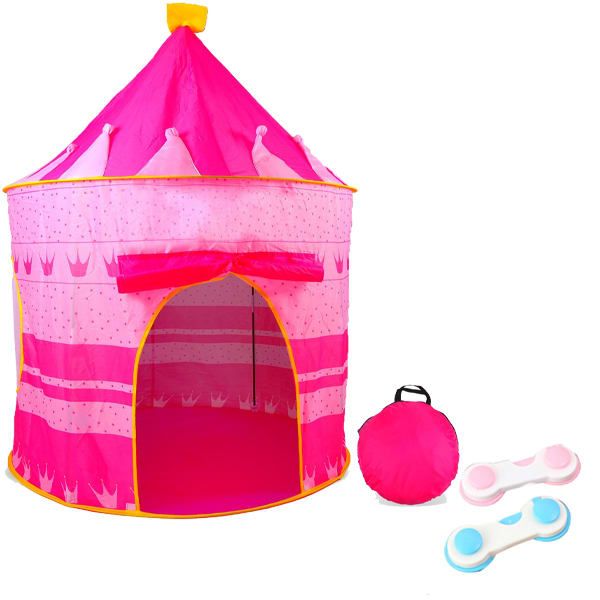 Pink Kiddies Portable Foldable Camping Tent With image