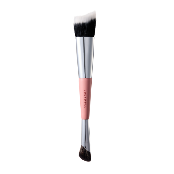 Judydoll Dual-Ended Makeup Brush - For Foundation, Blush Bronzer &amp; Powder