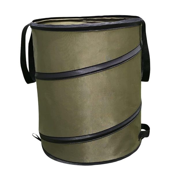 30 Gallon Collapsible Garden Waste Bag Reusable Leaf Camping Popup Trash