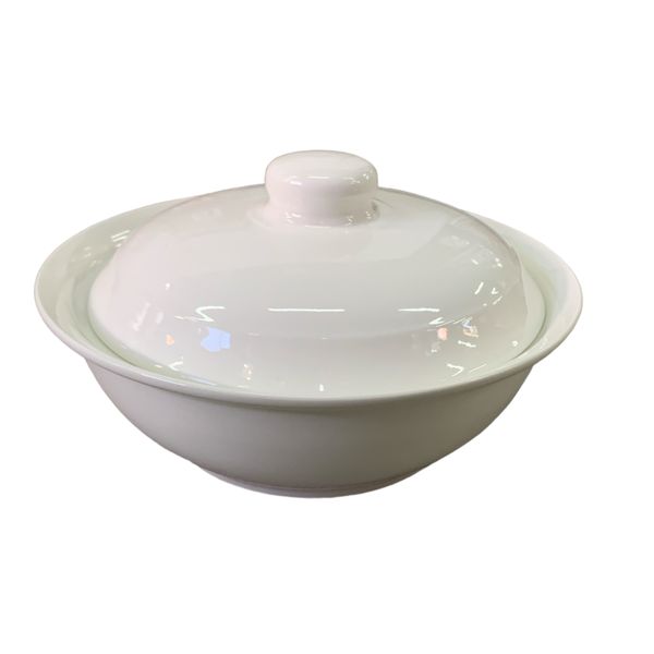 Casserole With Lid 24x8cm White Porcelain Classic