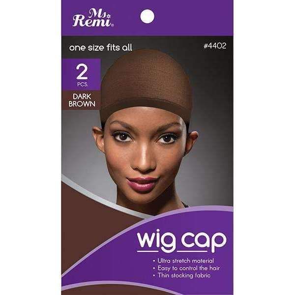 Ms. Remi - Wig Cap 2Pc Dark Brown- 6 Pack