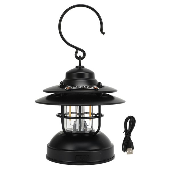 Bronze/Black Retro Camping Light - Waterproof