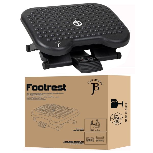 Jack Brown Adjustable Office Under Desk Footrest