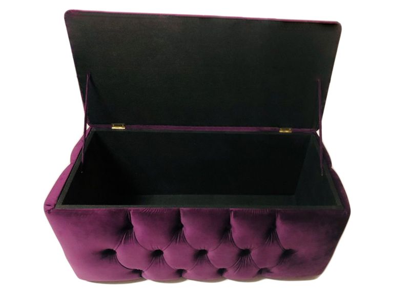 Ottoman - Purple Storage 107 Cm Size