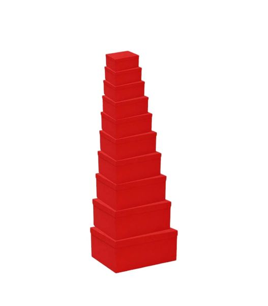 Set of 10 Red Gift Boxes
