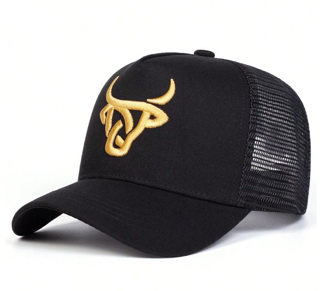 Bull Embroidered Trucker Cap