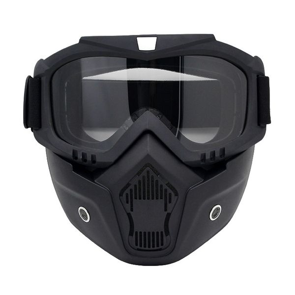 Motorcycle Goggles Detachable Face Mask