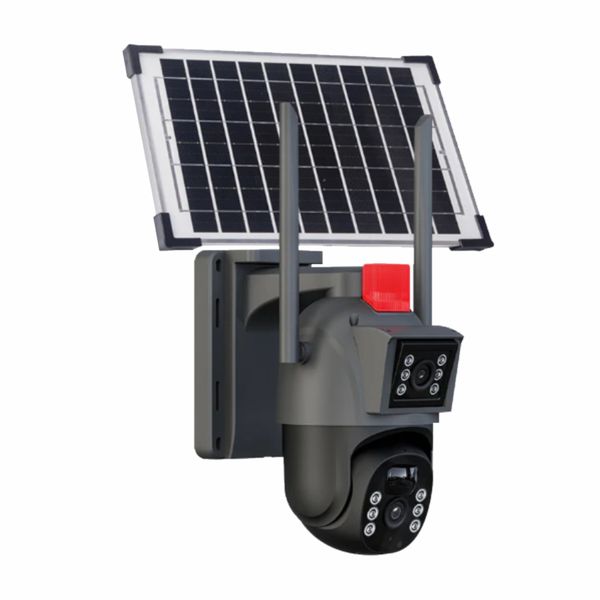 8MP Ultra HD Double Screen 10x Zoom Solar Camera IP65 WaterProof