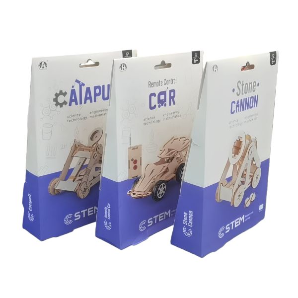 STEM Build Learn 3 IN 1 RC Car Stone Cannon Catapult Combo Toys