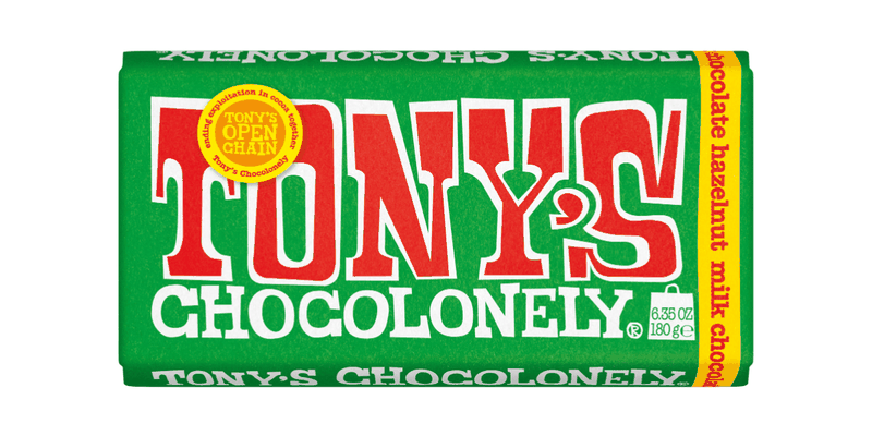 Tony's Chocolonely - Milk Chocolate Hazelnut Slab - 180g