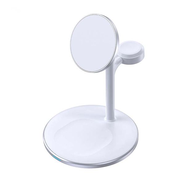 Choetech Fast Wireless 3 In 1 Magnetic Charging Stand T585-F 15W - White
