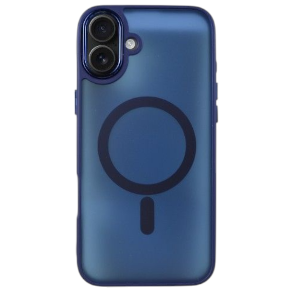 Frosted Magnetic Shockproof Case Compatible With IPH16 Plus - Blue