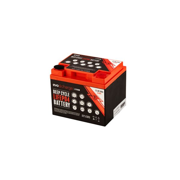 EvoCharge 12V 50Ah LiFePO4 Lithium Battery