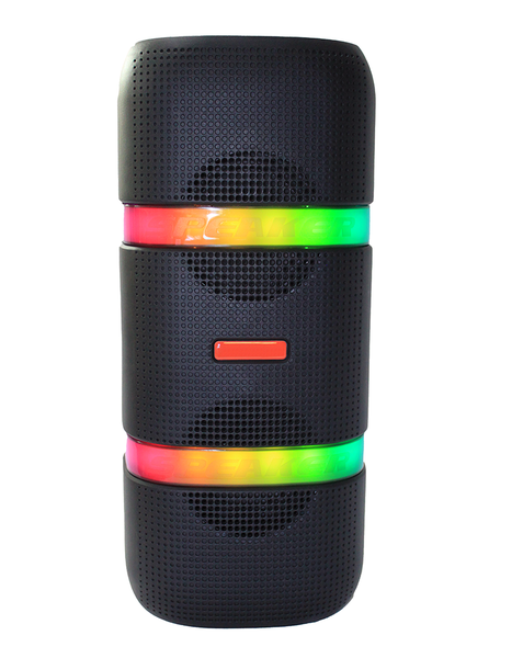 Black Bluetooth speaker LED lights