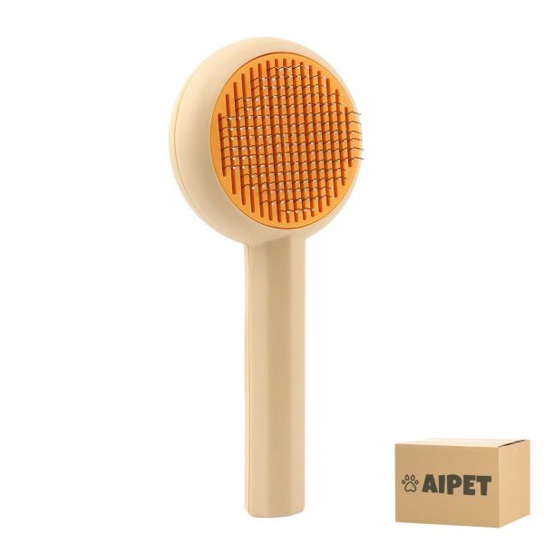 AIPET Cat Deshedding Comb for Dogs Cats Pet Brush,Curved Pins for Removal