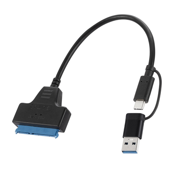 TypeC+USB 3.0 to SATA Hard Drive Adapter Cable Disk Driver