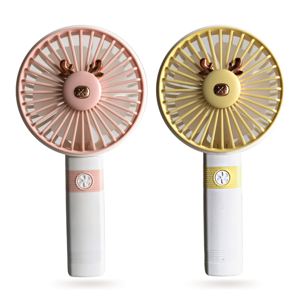 Minimalist Portable Handheld Fan - Strong Wind and Noiseless - 2-Pack