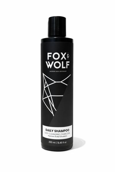Fox &amp; Wolf - Charcoal and Peppermint Daily Shampoo (250ml)