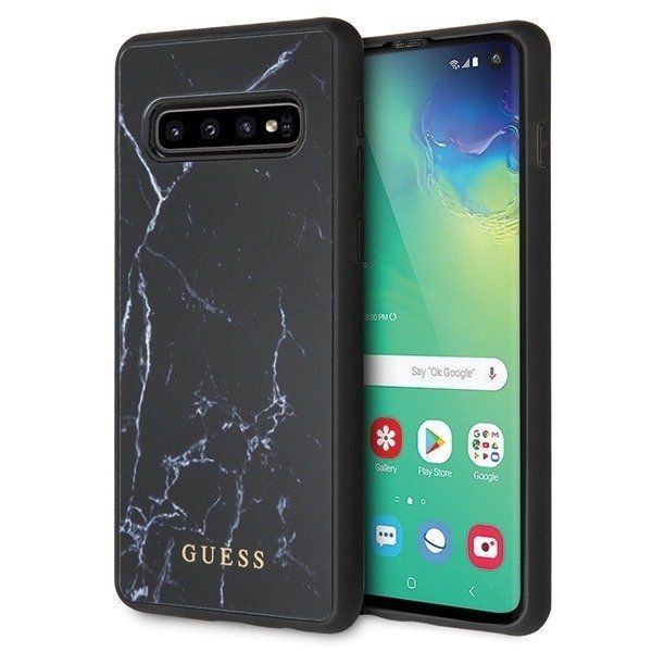 GUESS - Marble Collection Hard Case Samsung S10 Black