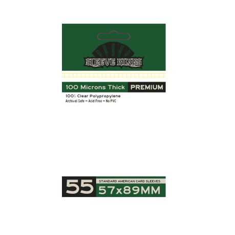 PROTECTEURS DE CARTE - PREMIUM STANDARD USA SLEEVES (57MM X 89MM) (55) -  SLEEVE KINGS