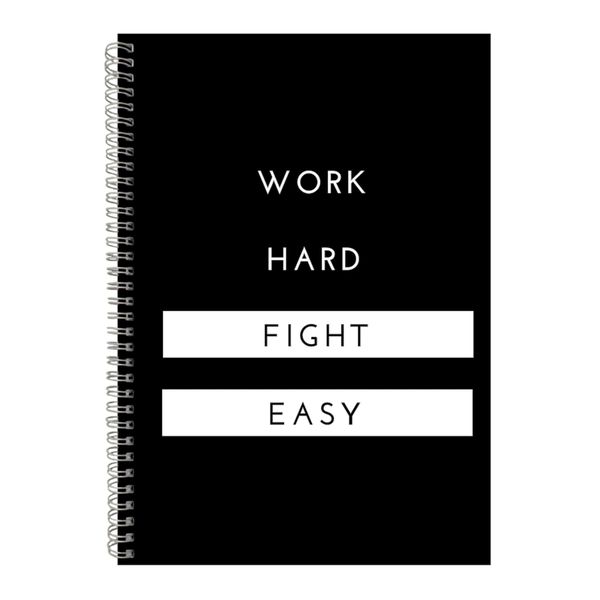 Hard A4 Notebook Spiral Lined Motivational Sayings Graphic Notepad Gift 185