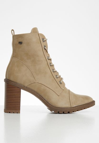 Women's Miss Black Omega 2 Ankle Boot - Nude