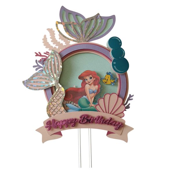 Mermaid Birthday Cake Topper