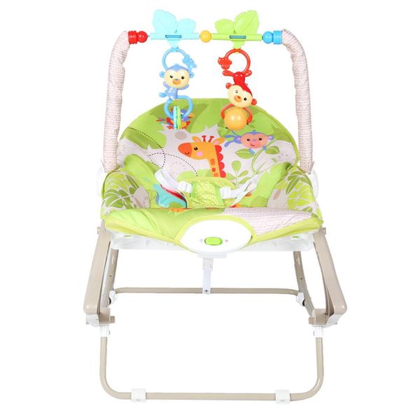 Detachable Soft Baby Rocking Chair Cradle with Two Toys