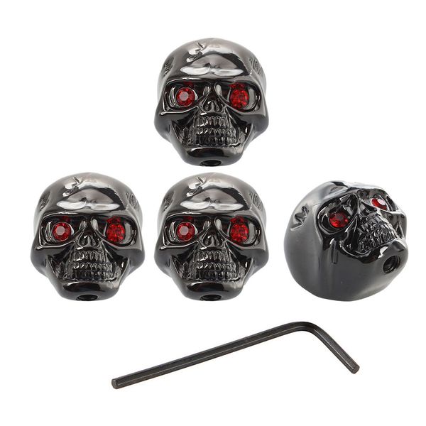 4 Piece Metal Electric Guitar Volume Tone Skull Knob Tone Control Knobs