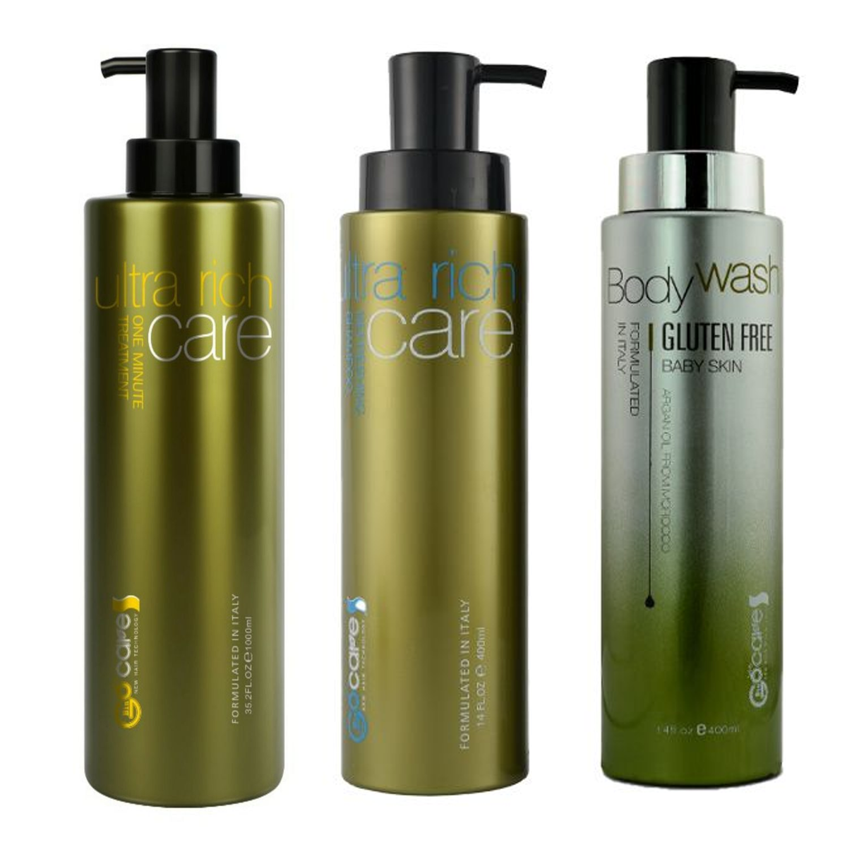 GoCare Ultra Rich Care Refreshing Shampoo, Conditioner, Body Wash 400ml ...