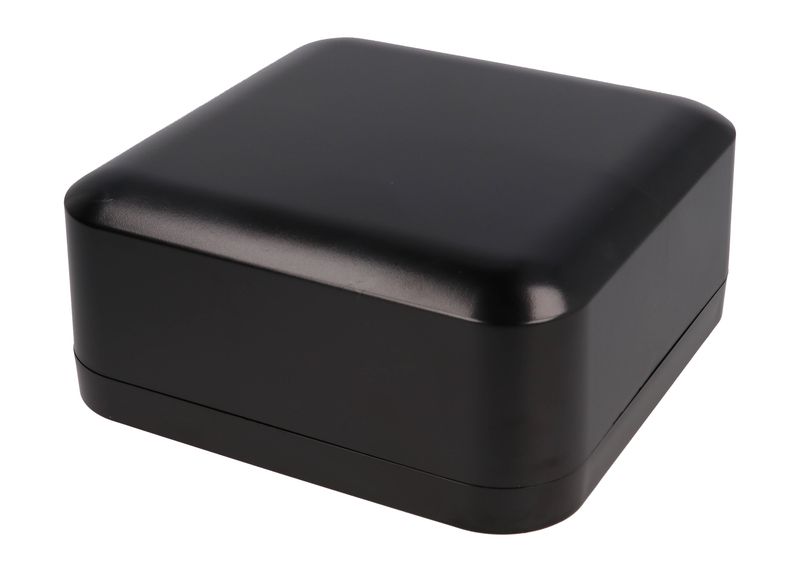 1557FA2BK Polycarbonate Enclosure 160×160×70mm Black IP68 Watertight
