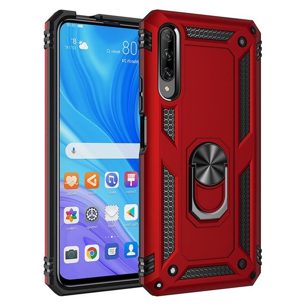 ZF Rugged Armor Ring Magnet Pouch Case Compatible with Huawei Y9s