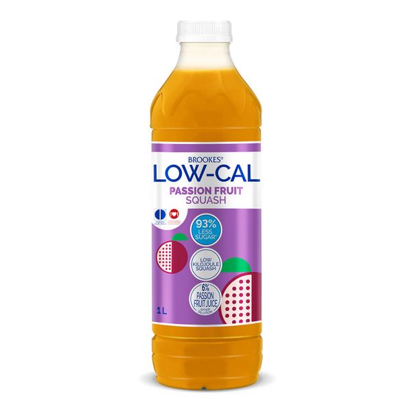 Brookes Low-Cal Passion Fruit Flavoured Concentrated Squash 1L
