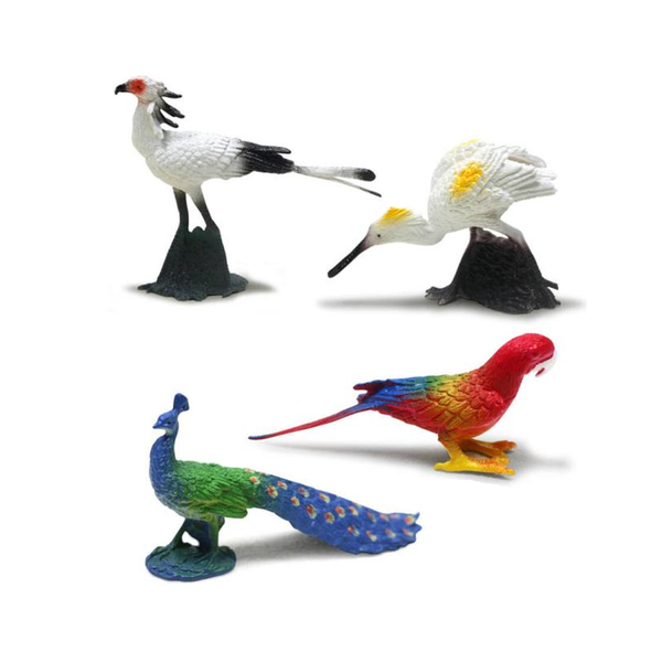 Bird Figure Toy 4-Piece Big Birds Figurines