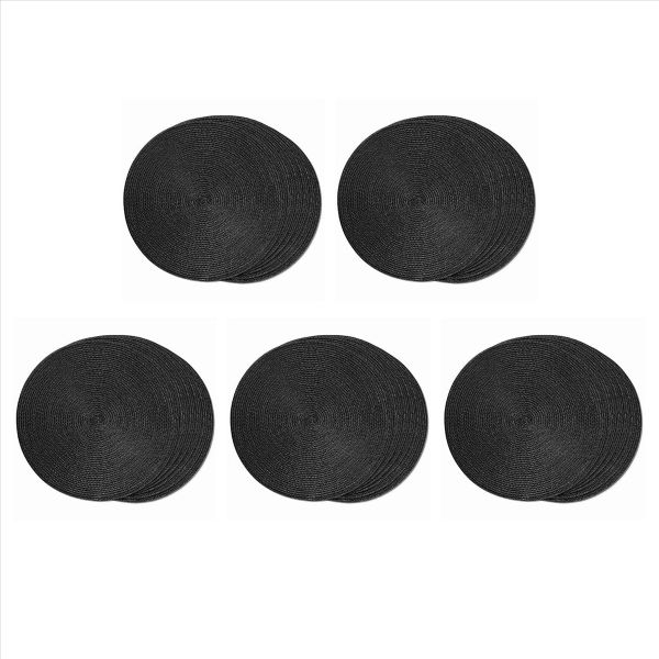 Round Braided Placemats Set Of 6 Table Mats For Dining Tables