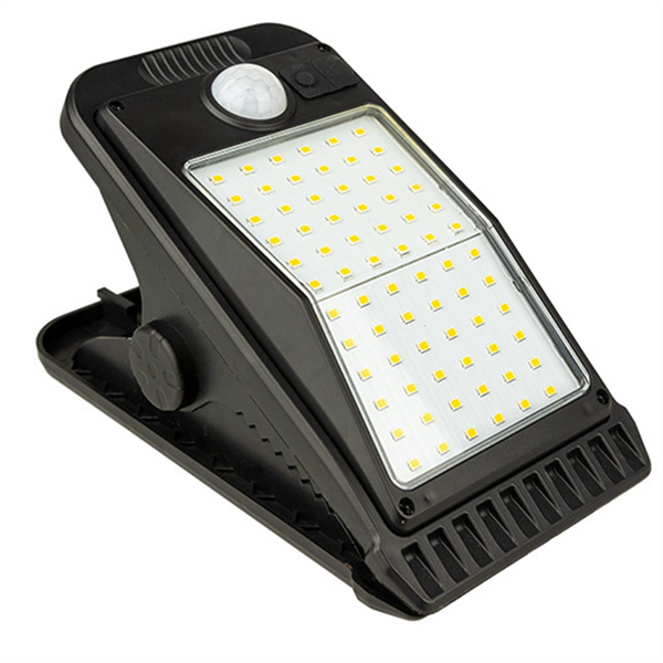 72LED Solar Clip Light Human Body Sensor Wall Lamp For Outdoor Garden