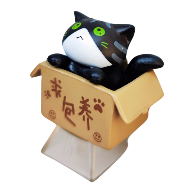 1 Keycap Black Cat Artisan Resin Light-transmittable Mechanical Keyboard