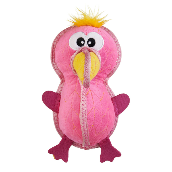 Outward Hound Xtreme Seamz Flamingo Dog Toy Pink Medium