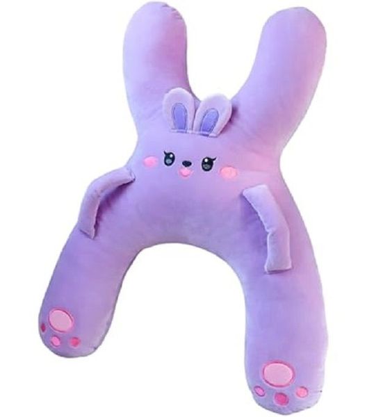 A Comfortable Husky and Little Rabbit Car Seat Travel Pillow