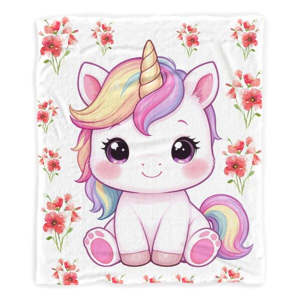 Cute Unicorn Baby Fleece Blanket