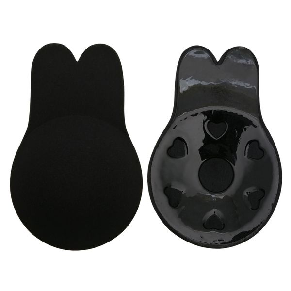 Invisible Nipple Cover and Lifter Bra - Black
