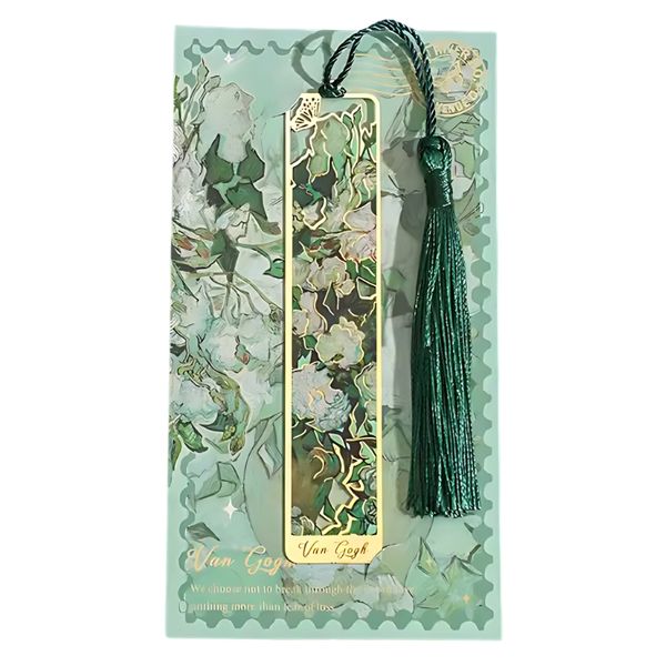 Van Gogh Bookmark, Metal Bookmark, Tasselled Bookmark