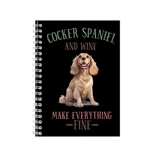 Cocker Spaniell A5 Notebook Spiral Lined Trendy Notepad Dog Idea 337