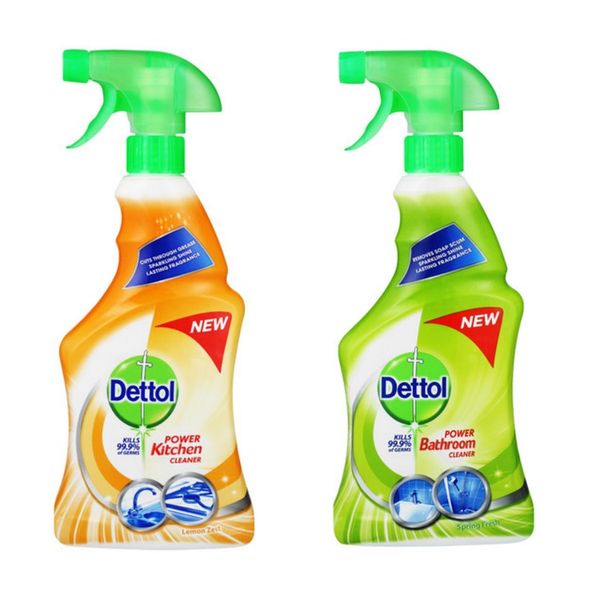 Dettol Kitchen &amp; Bathroom Trigger Sprays (4 x 500ml)