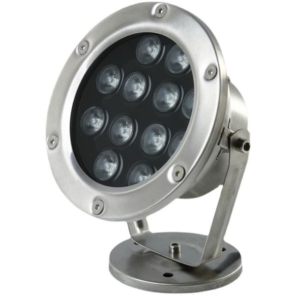 12W LED Underwater Light For Fountains, Pooland &amp; Fish Ponds (White Light)