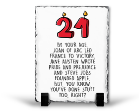 21 By Your Age 21st Birthday Gift Rock Slate | Shop Today. Get it ...