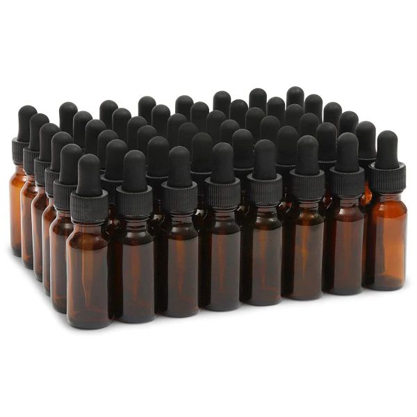 5000 x 10ml Amber Medicine Bottles &amp; Dropper Tray - Aromatherapy Homeopathy
