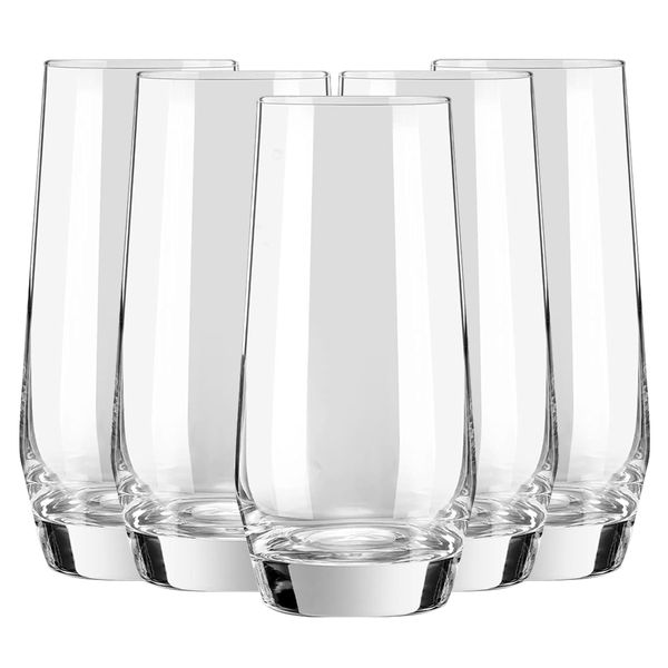 Tall Crystal Drinking Glasses Set - 550ml - 6 Piece